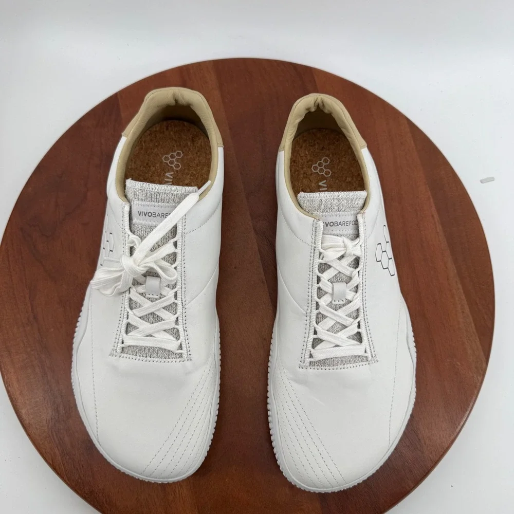 Vivobarefoot Motus Studio Sneaker LTH White Leather Minimalist Men EU46/US 12.5